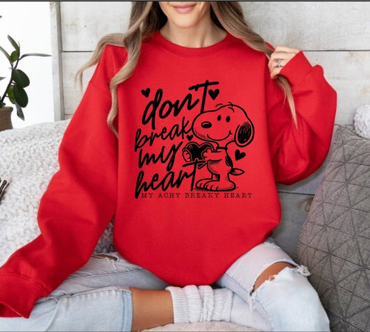 Don't break my heart crewneck