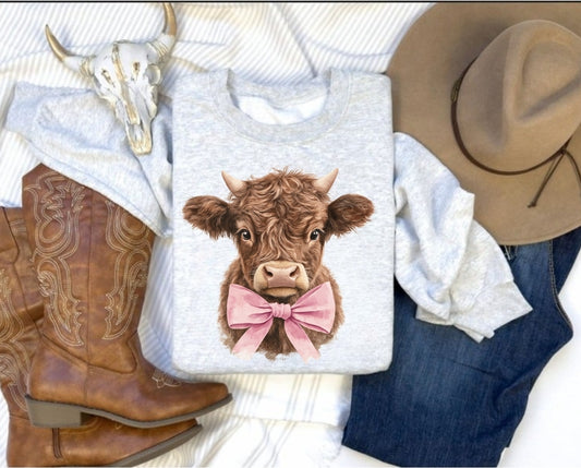 Coquette calf crewneck