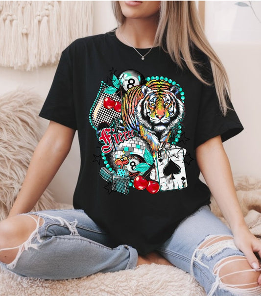 Fierce Tiger collage tee