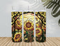 Sunflower Faux Stained Glass Tumbler