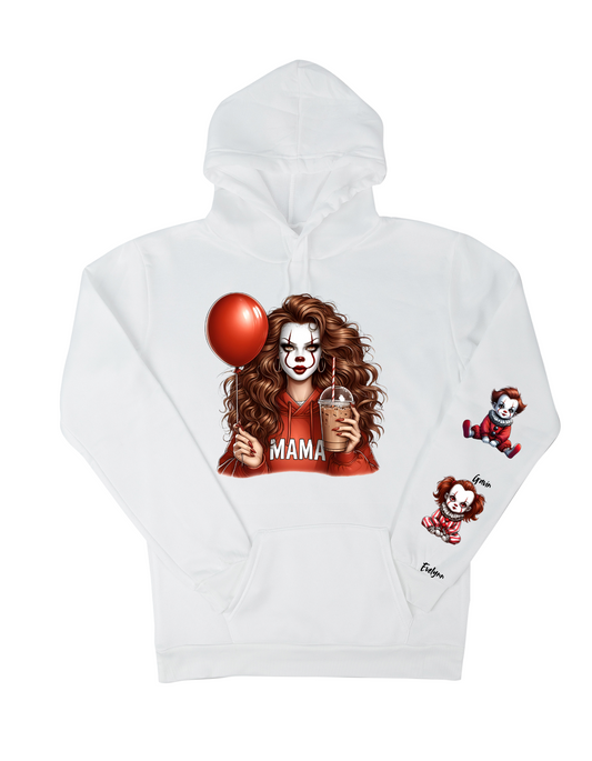 Clown MAMA Hoodie w/ kids names