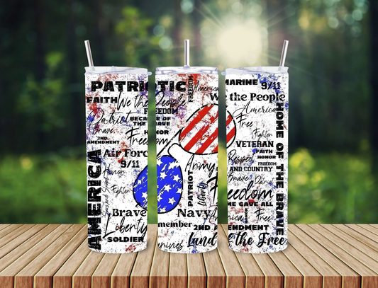 Patriotic 20 oz Tumbler